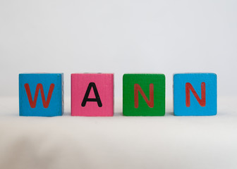 Buchstaben zu Wann zusammegelegt Frage Wann