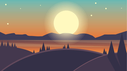 Vector landscape background