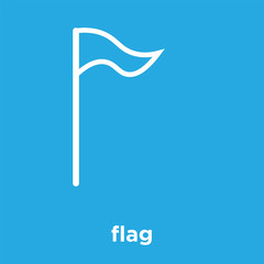 flag icon isolated on blue background