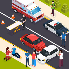 Emergency Team Isometric Composition