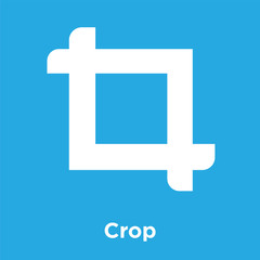 Fototapeta premium Crop icon isolated on blue background