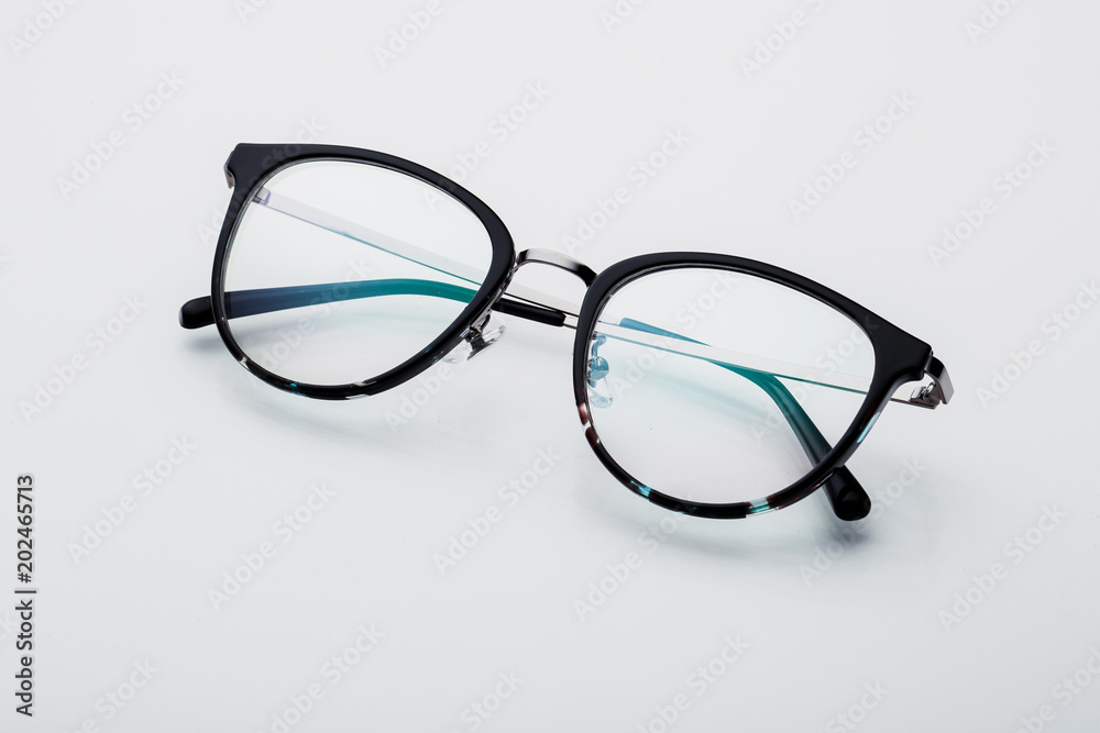 Wall mural glasses on a white background, image glasses