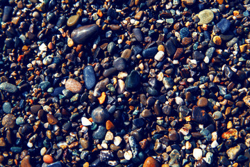sea stones on the shore