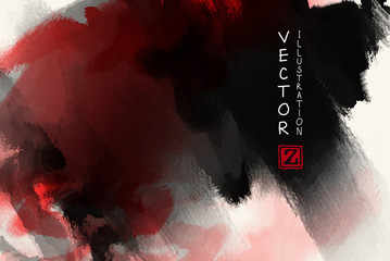 vector black ink brush stroke