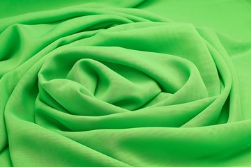 chiffon green bright fabric