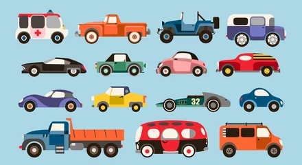 Stickers muraux Course de voitures jeu de voitures de dessin animé fantastique