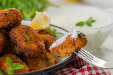 White cheese and yoghurt with zucchini courgettes, seasonal flavors