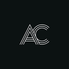AC Letter logo icon design template elements