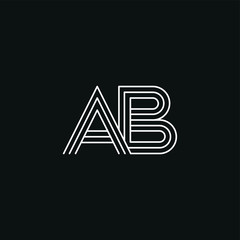 AB Letter logo icon design template elements