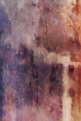 Detailed close-up rusty grunge abstract background. Dry brush strokes hand drawn oil painting on canvas texture. Creative pattern for graphic work, web design or wallpaper. 