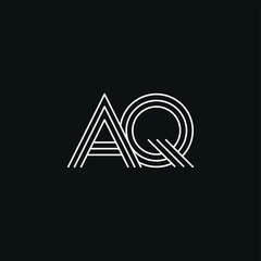 AQ Letter logo icon design template elements
