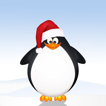 funny penguin Christmas