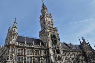 New town hall at Marienplatz in Munich