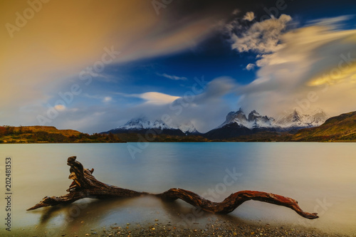View Of The Mountains And The Road In Torres Del Paine