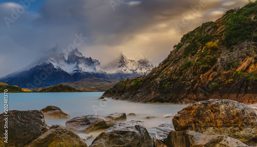 View Of The Mountains And The Lake During The Sunrise Of