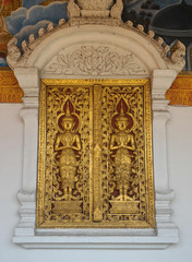 Beautiful thai pattern on thai temple door