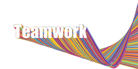 Obraz premium TEAMWORK extruded text