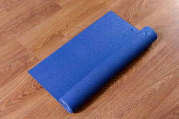 Obraz na płótnie Canvas Blue yoga mat