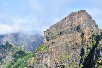 Fototapeta na wymiar Madeira nature mountain hiking, Portugal europe