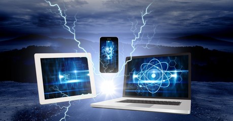 Lightning strikes and laptop tablet phone devices