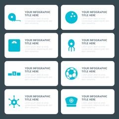 Flat health, science, sports, kids and toys infographic timeline template for presentations, advertising, annual reports