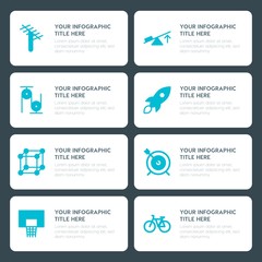 Obraz premium Flat health, science, sports, kids and toys infographic timeline template for presentations, advertising, annual reports