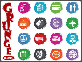 Logistic icons set