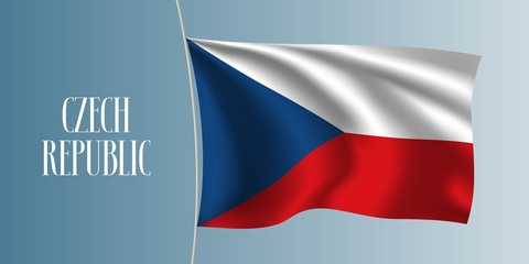 Czech republic waving flag vector illustration