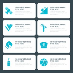 Flat health, science, sports, kids and toys infographic timeline template for presentations, advertising, annual reports