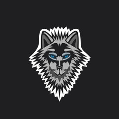 Modern professional wolf logo for a sport team.