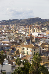 Fototapeta na wymiar Aerial view of Malaga, Spain