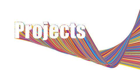 PROJECTS colourful banner