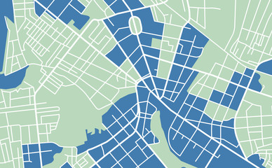 Naklejka premium Street map of town