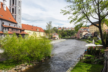 Fototapeta na wymiar Krumau, Tschechien. Ansicht der Stadt