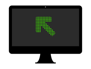 Pixel Icon PC - Pfeil - Links oben