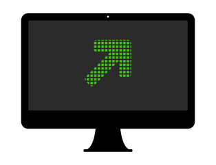 Pixel Icon PC - Pfeil - Rechts oben