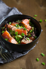Poke with salmon and avocado