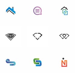 logo set design for company, brand, identity

