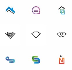 logo set design for company, brand, identity
