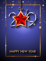 2019 Happy New Year Background for your Seasonal Flyers and Greetings Card