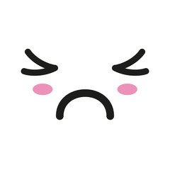 Vector illustration with kawaii faces