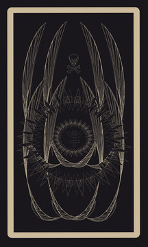 Tarot cards - back design, Death, afterworld energy