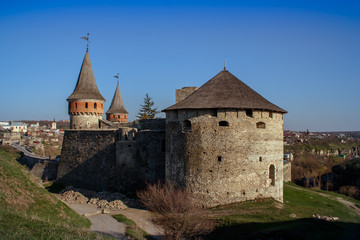 Fototapeta na wymiar Kamieniec Podolski fortress - one of the most famous and beautiful castles in Ukraine.