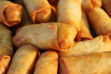 Fried spring rolls traditional for appetizer food