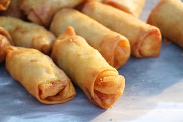Fried spring rolls traditional for appetizer food