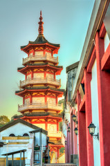 Obraz premium Pagoda at Po Fook Hill Columbarium in Hong Kong