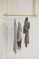 Suspended fabric and metal clothes hanger