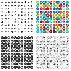 100 auto icons set vector in 4 variant for any web design isolated on white