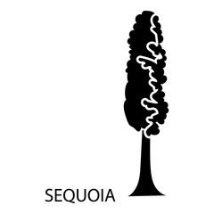 Sequoia icon. Simple illustration of sequoia vector icon for web