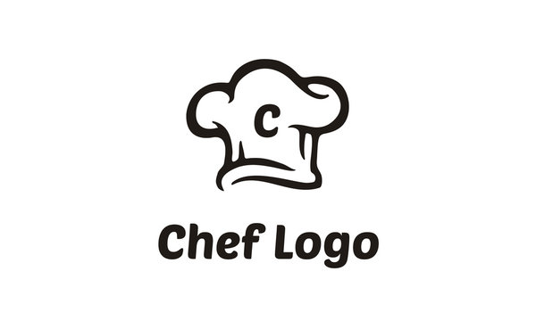 Chef Hat with Initial Letter C logo design